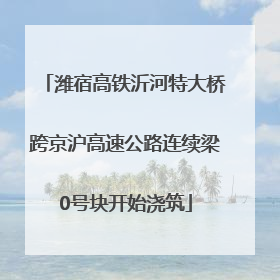 潍宿高铁沂河特大桥跨京沪高速公路连续梁0号块开始浇筑