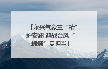 永兴气象三“精”护安澜 迎战台风“蝴蝶”显担当