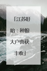 江苏盱眙：种粮大户喜获丰收