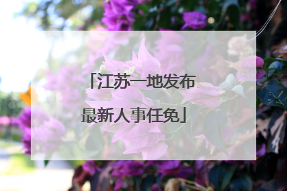 江苏一地发布最新人事任免