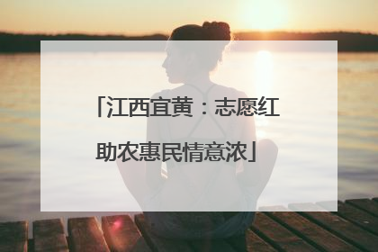 江西宜黄：志愿红助农惠民情意浓