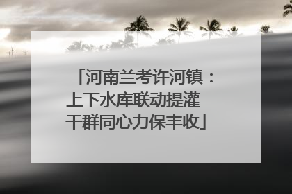 河南兰考许河镇：上下水库联动提灌 干群同心力保丰收