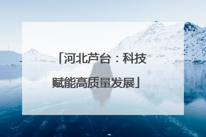 河北芦台：科技赋能高质量发展