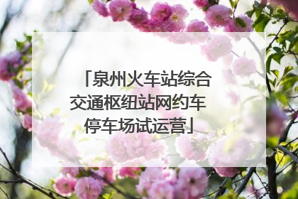 泉州火车站综合交通枢纽站网约车停车场试运营