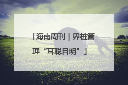 海南周刊｜界桩管理“耳聪目明”