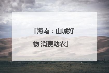 海南：山城好物 消费助农