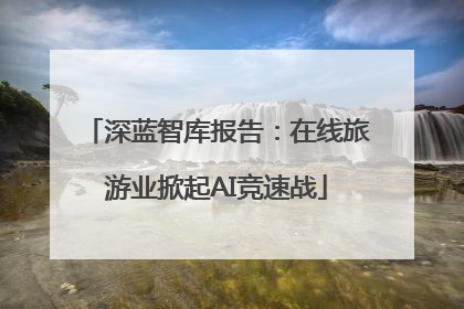 深蓝智库报告：在线旅游业掀起AI竞速战