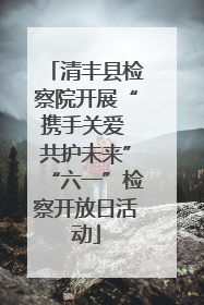 清丰县检察院开展“携手关爱 共护未来”“六一”检察开放日活动