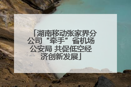 湖南移动张家界分公司“牵手”省机场公安局 共促低空经济创新发展