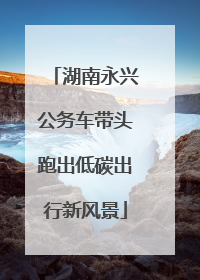 湖南永兴公务车带头跑出低碳出行新风景