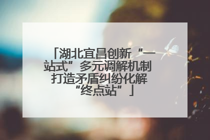 湖北宜昌创新“一站式”多元调解机制 打造矛盾纠纷化解“终点站”