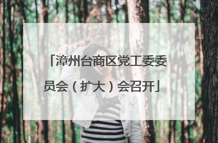 漳州台商区党工委委员会（扩大）会召开