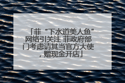 菲“下水道美人鱼”网络引关注 菲政府部门考虑请其当官方大使，赠现金开店