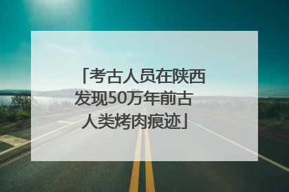 考古人员在陕西发现50万年前古人类烤肉痕迹