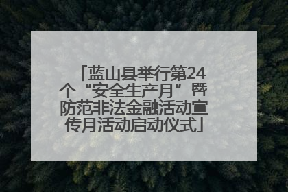 蓝山县举行第24个“安全生产月”暨防范非法金融活动宣传月活动启动仪式