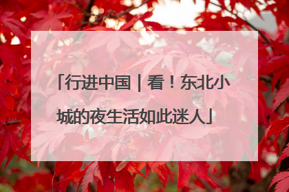 行进中国｜看！东北小城的夜生活如此迷人