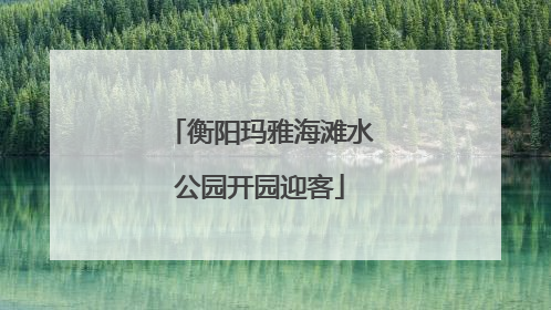 衡阳玛雅海滩水公园开园迎客