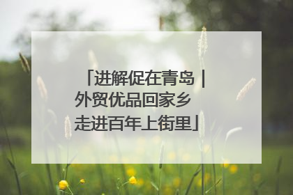 进解促在青岛｜外贸优品回家乡 走进百年上街里