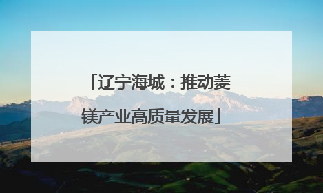 辽宁海城：推动菱镁产业高质量发展