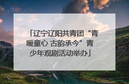 辽宁辽阳共青团“青暖童心 古韵承今”青少年观剧活动举办