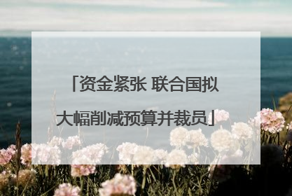 资金紧张 联合国拟大幅削减预算并裁员