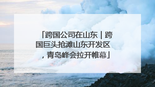 跨国公司在山东｜跨国巨头抢滩山东开发区，青岛峰会拉开帷幕