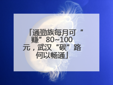 通勤族每月可“赚”80~100元，武汉“碳”路何以畅通