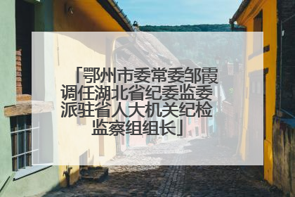 鄂州市委常委邹霞调任湖北省纪委监委派驻省人大机关纪检监察组组长