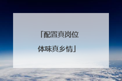 配置真岗位 体味真乡情