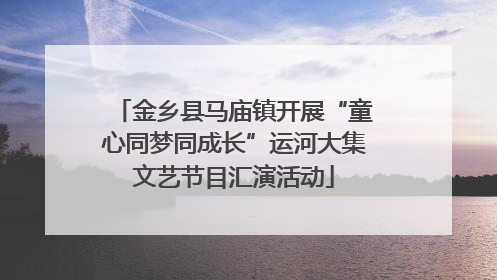 金乡县马庙镇开展“童心同梦同成长”运河大集文艺节目汇演活动