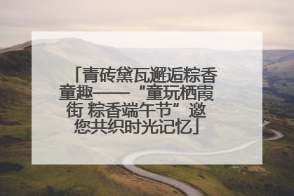 青砖黛瓦邂逅粽香童趣——“童玩栖霞街 粽香端午节”邀您共织时光记忆