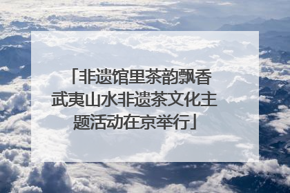 非遗馆里茶韵飘香 武夷山水非遗茶文化主题活动在京举行