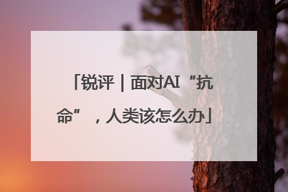 锐评｜面对AI“抗命”，人类该怎么办