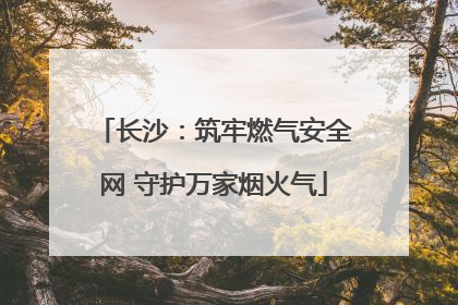长沙：筑牢燃气安全网 守护万家烟火气