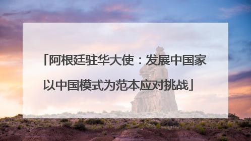阿根廷驻华大使：发展中国家以中国模式为范本应对挑战