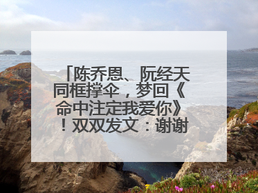 陈乔恩、阮经天同框撑伞，梦回《命中注定我爱你》！双双发文：谢谢我们都没变