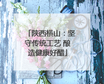 陕西横山：坚守传统工艺 酿造健康好醋
