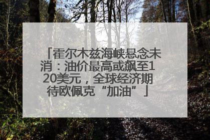 霍尔木兹海峡悬念未消：油价最高或飙至120美元，全球经济期待欧佩克“加油”
