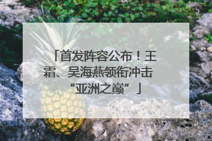 首发阵容公布！王霜、吴海燕领衔冲击“亚洲之巅”