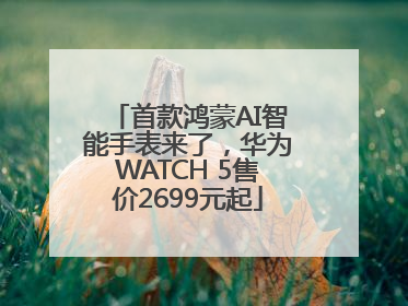 首款鸿蒙AI智能手表来了，华为WATCH 5售价2699元起