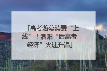 高考落幕消费“上线”！泗阳“后高考经济”火速升温