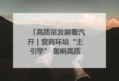 高质量发展看汽开｜营商环境“主引擎” 轰响高质量发展新赛道