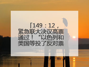 149：12，紧急联大决议高票通过！“以色列和美国等投了反对票，中方投了赞成票，19国弃权”