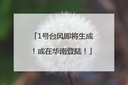 1号台风即将生成！或在华南登陆！