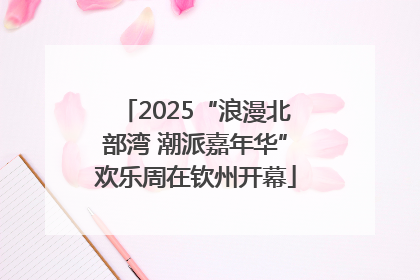 2025“浪漫北部湾 潮派嘉年华”欢乐周在钦州开幕