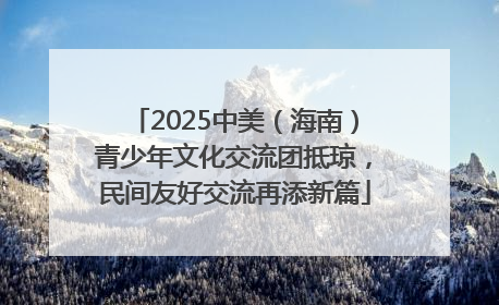 2025中美（海南）青少年文化交流团抵琼，民间友好交流再添新篇