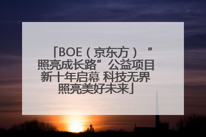 BOE（京东方）“照亮成长路”公益项目新十年启幕 科技无界照亮美好未来