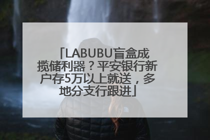 LABUBU盲盒成揽储利器？平安银行新户存5万以上就送，多地分支行跟进